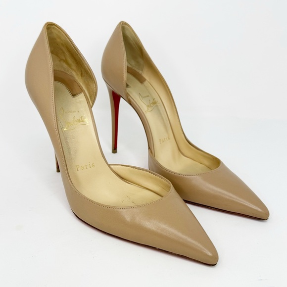 Christian Louboutin Iriza 100 mm Nappa Nude Size 38.5B - Picture 5 of 15